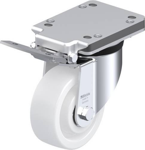 Blickle LK-SPO 127K-IS Lenkrolle mit Feststeller, Rad-Durchmesser: 125 mm, Tragfähigkeit: 600 kg, Farbe: Weiß - Bild 1