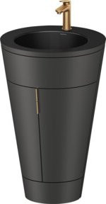 Duravit Waschtischunterschrank Starck 1 c-bonded Set in Grau mit Innenbeleuchtung, B/T/H: 56 x 86,4 x 60,5 cm - Bild 1