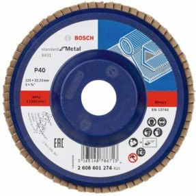 Bosch Fächerschleifscheibe X431 Standard für Metall, Blau, Durchmesser: 125 mm - Bild 1