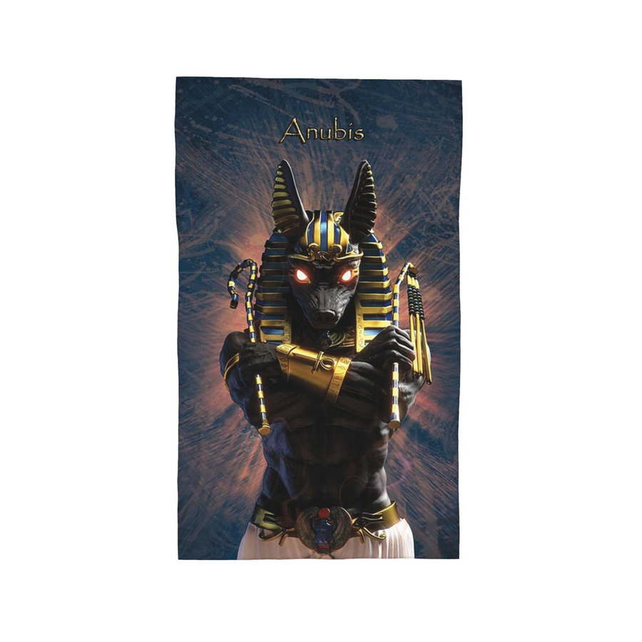 Atmungsaktives Baumwollhandtuch mit Anubis Motiv aus Ägypten, schnelltrocknend, B: 40 cm, H: 60 cm - Bild 2