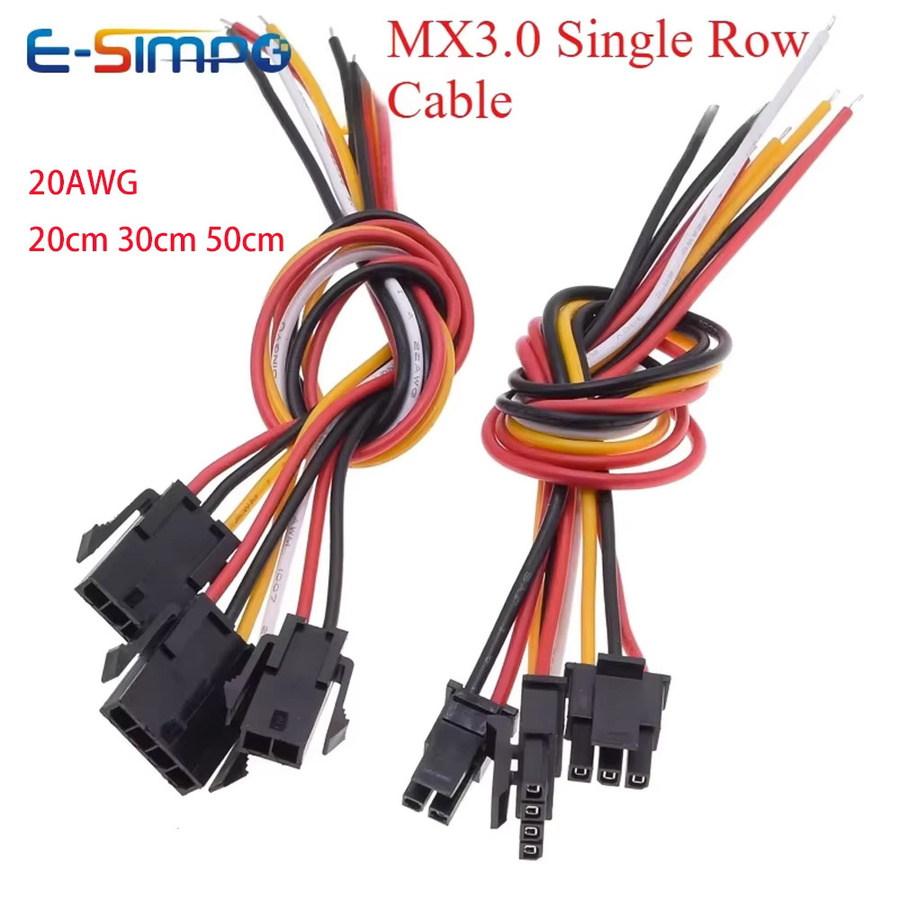 5er Set Molex Micro-Fit 3.0 Stecker Set 20AWG mit 2/3/4/5/6 Pin Optionen in Multicolor, Längen: 20/30/50 cm - Bild 2
