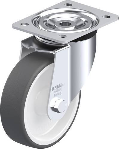 Blickle L-POTH 150G Lenkrolle in Grau und Weiß mit Kunststoffrad und 150 mm Durchmesser für eine Tragfähigkeit von max. 400 kg - Bild 1