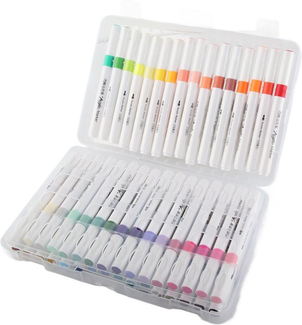 Shoemst Acrylmarker Set mit 48 Farben, wasserfeste Graffiti-Marker für Glas, Metall und Holz, weiß und mehrfarbig - Bild 1