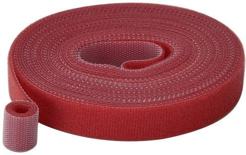 TRU COMPONENTS Klettband zum Bündeln in Rot, Länge: 5 m, Breite: 15 mm - Bild 1