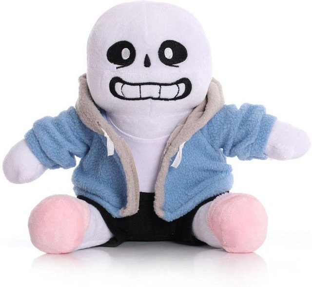 Linyi toy Undertale Sans Plüschtier, 23 cm, Weiß - Bild 1