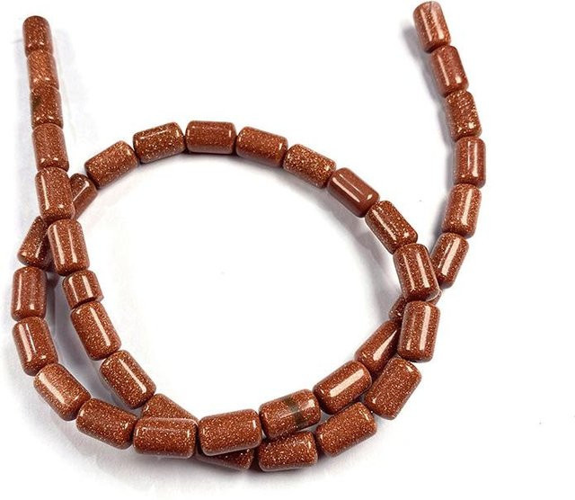 Natursteinperlen Türkis/Rosenquarz, zylindrisch, 6x10mm, Unisex - Bild 1