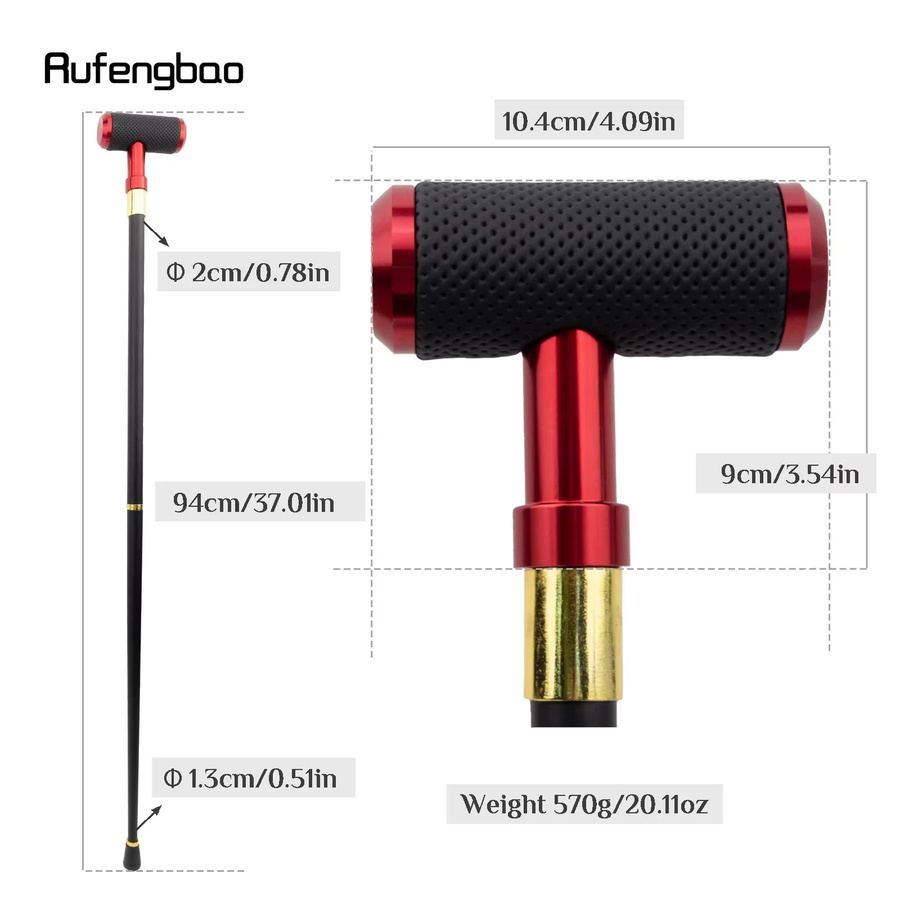 Rufengbao Roter Lederzylinder, silberner Gehstock, Zubehör - Bild 1