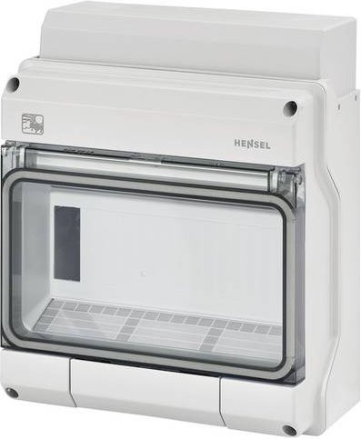 Hensel Kleinverteiler KV PC 9109 Aufputz in Weiß und Transparent mit 9 Teilungen und 1 Reihe - Bild 1