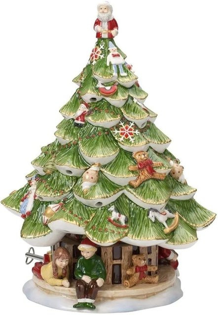 Villeroy & Boch Christmas Toys Memory Musikdose Großer Tannenbaum mit Kindern, Mehrfarbig, Porzellan - Bild 1