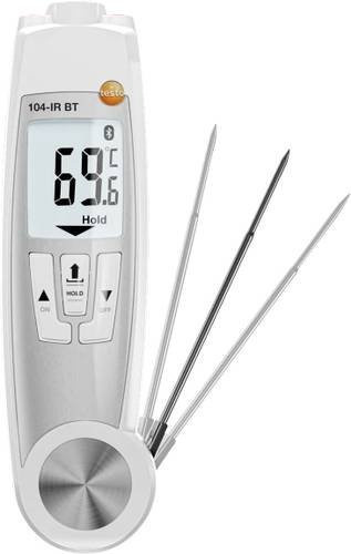 Testo 0560 1045 60 Infrarothermometer und Einstichthermometer HACCP in Weiß mit NTC-Fühler und Messbereich von -50 bis 250°C - Bild 1
