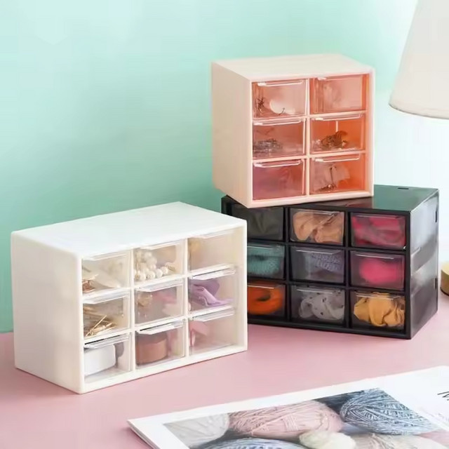 Beadia Desktop-Organizer mit mehreren Fächern aus Kunststoff für Kosmetik und Kleinteile - Bild 1