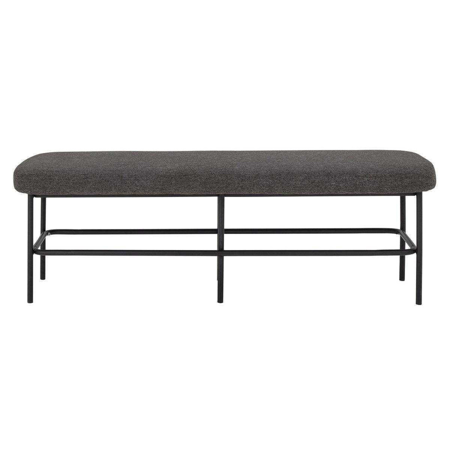 Bloomingville Farell Bank in Grau mit Metall und Polyester, Breite: 140 cm - Bild 1