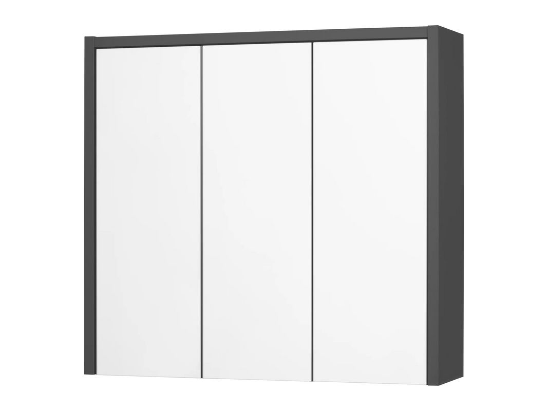 LIVARNO HOME Spiegelschrank OSLO für das Badezimmer in Anthrazit und Grau, Wandmontage mit Glastüren und internen Regalen, B/T/H: 60 x 17 x 65 cm - Bild 2