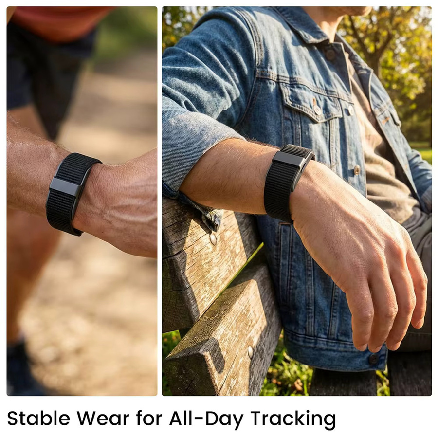 Konouyouko Ersatz-Sport-Nylonband für Hume-Armband, weiches und atmungsaktives Handgelenk- und Bizepsband in Schwarz - Bild 6