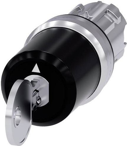 Siemens Schlüsselschalter 3SU1050-5BL41-0AA0 in Schwarz mit IP66, IP67, IP69/IP69K Schutzart - Bild 1