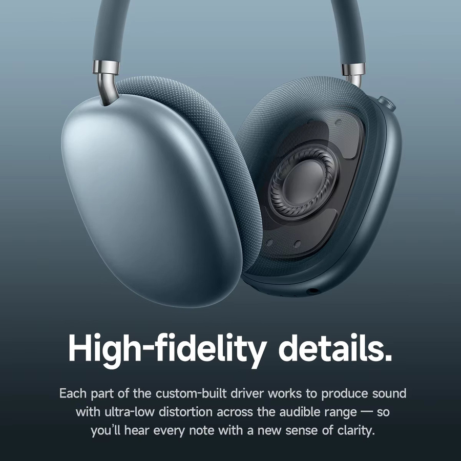 HOCO W65 Over-Ear Bluetooth-Kopfhörer in Silber mit Mikrofon und Stoff-Ohrpolstern - Bild 3