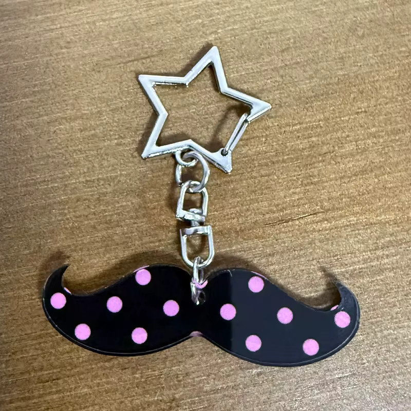 Anhänger Punk Polka Dot Bart, Unisex - Bild 3