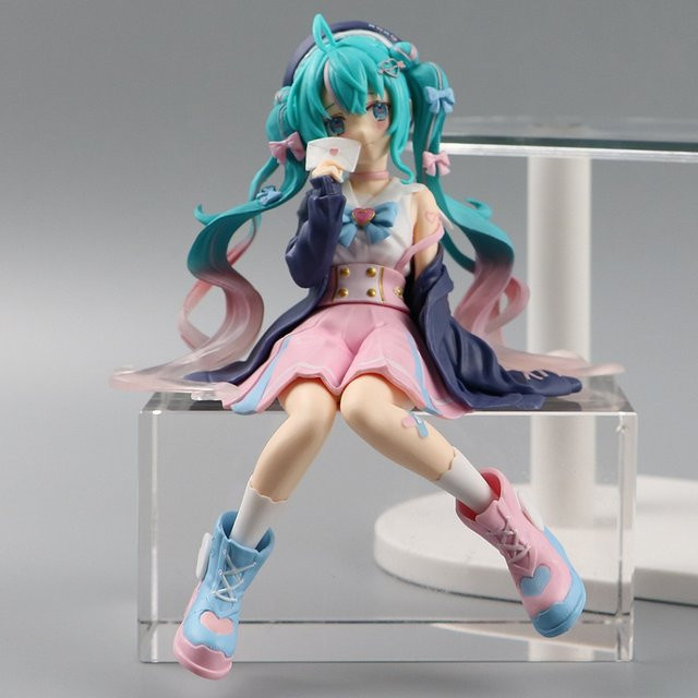 Bandai Hatsune Miku Anime-Figur, Rosa Sakura, Sitzende Pose, Actionfigur - Bild 1