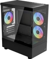 AeroCool Viewport Mini-G-BK-v4 Micro-ATX Tower-Gehäuse mit ARGB und Tempered Glass in Schwarz - Bild 1