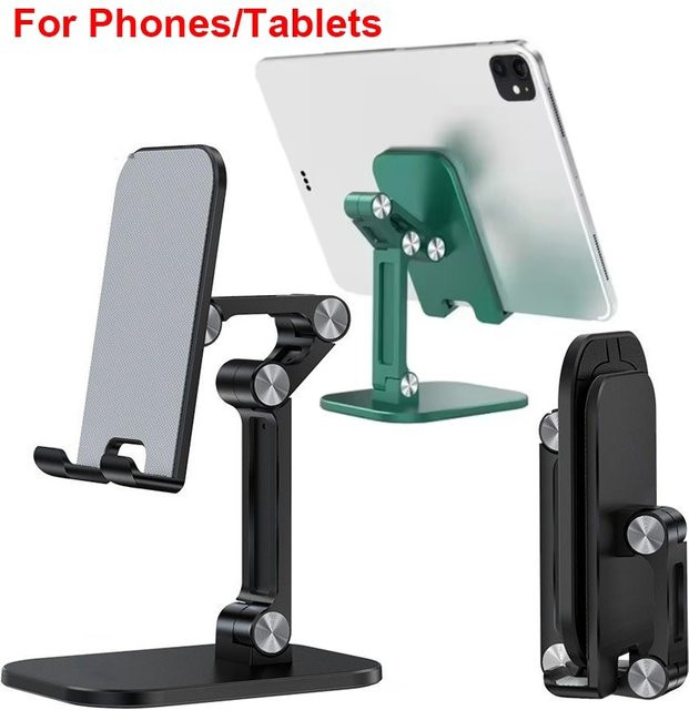 VORTNGLE Desktop-Telefonhalter höhenverstellbar und faltbar in Weiß für iPhone, iPad, Samsung, Xiaomi und Huawei - Bild 1