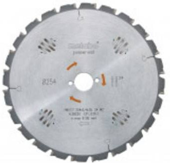Metabo Kreissägeblatt Power Cut Wood Professional für Holz und Metall, Durchmesser: 210 mm, Farbe: Silber - Bild 1