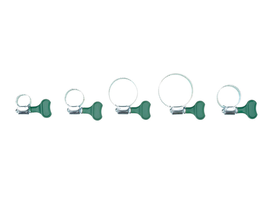 Parkside Sortiment aus Schlauchklemmen, Haken- und Ösen, Schrumpfschläuchen, Blindnieten und Dichtungsringen aus Stahl in Silber, 19-teilig - Bild 2