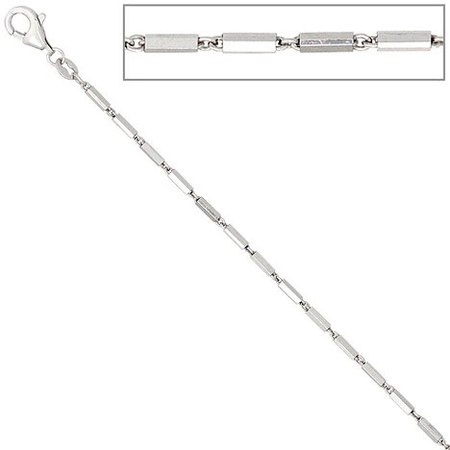 Colfem Halskette 925 Silber, Gliederkette, 42 cm, Unisex