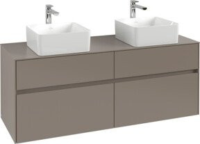 V&B Waschtischunterschrank Collaro für 2 Waschbecken in Marineblau, B/H/T: 140 x 54,8 x 50 cm - Bild 1