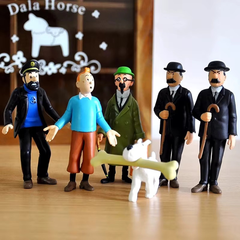 Bandai Tim und Struppi Actionfiguren, 6-teiliges Set, Kunststoff - Bild 2