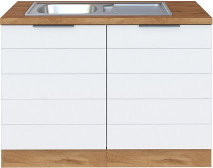 HELD MÖBEL Spülenschrank Faro in Weiss, B/H/T: 120 x 86 x 60 cm