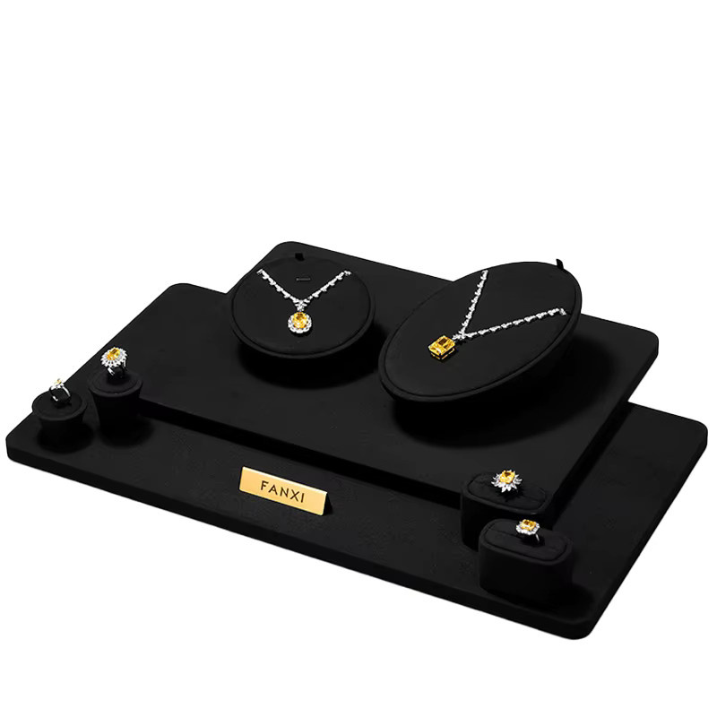 Oirlv Schmuckständer in Schwarz als Schmuckorganizer für Ringe, Ohrringe, Halsketten und Armbänder - Bild 4