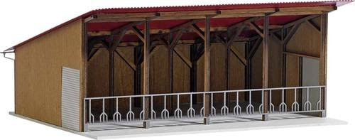Busch 1902 H0 Moderner Offenstall aus Holz - Bild 1
