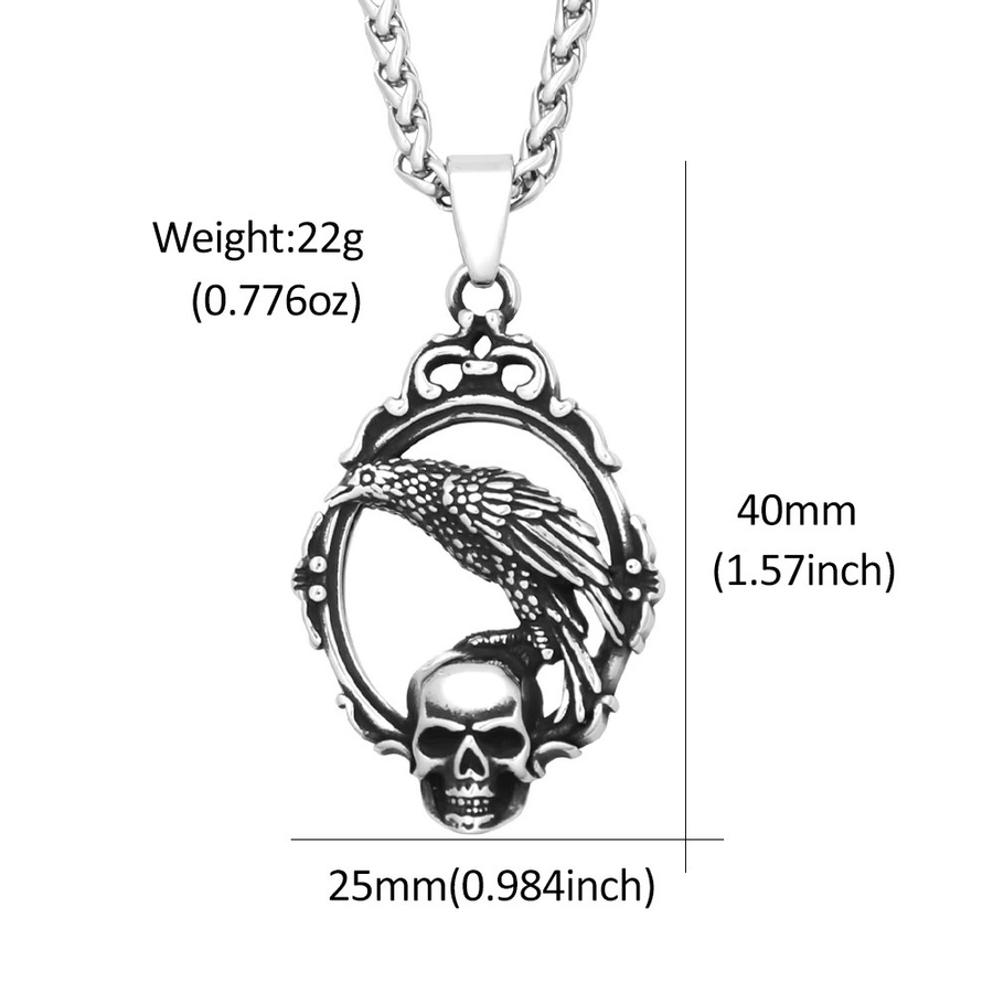 NORTHMAN Anhänger Halskette, Edelstahl, Silber, Vintage, Unisex - Bild 5