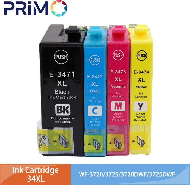 Kompatible Tintenpatronen 34XL T3471 T3472 T3473 T3474 für Epson WorkForce Pro WF-3720 WF-3725 WF-3720DWF WF-3725DWF - Bild 1