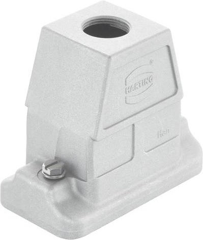 Harting Tüllengehäuse aus Aluminium in Grau, Artikelnummer 19 39 810 0446 - Bild 1