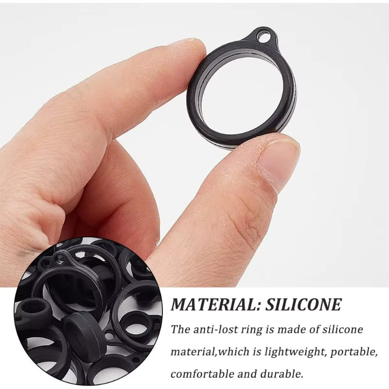 Silikonkautschukringe, Schwarz, Unisex, 20 mm/ 13 mm/ 8 mm - Bild 3