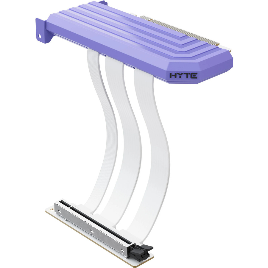 Hyte PCIe 5.0 Hyper Riser Verlängerungskabel in Weiß und Lila - Bild 1