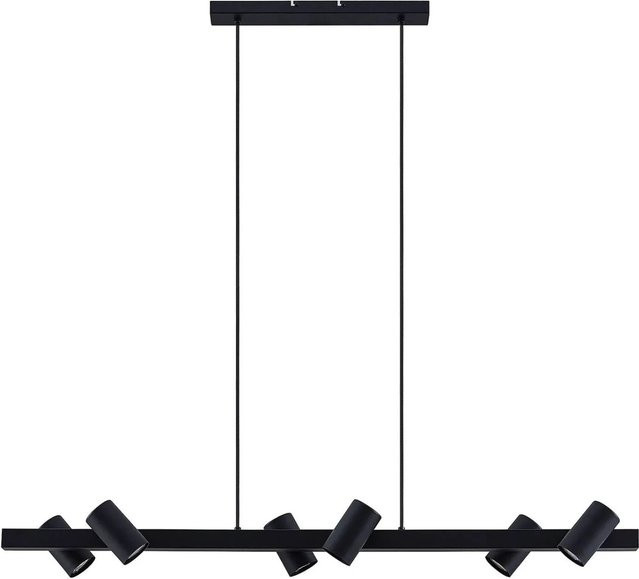 Lindby Pendelleuchte Savoli Modern in Schwarz aus Metall, 6-flammig, GU10, Wohnzimmerleuchte - Bild 1