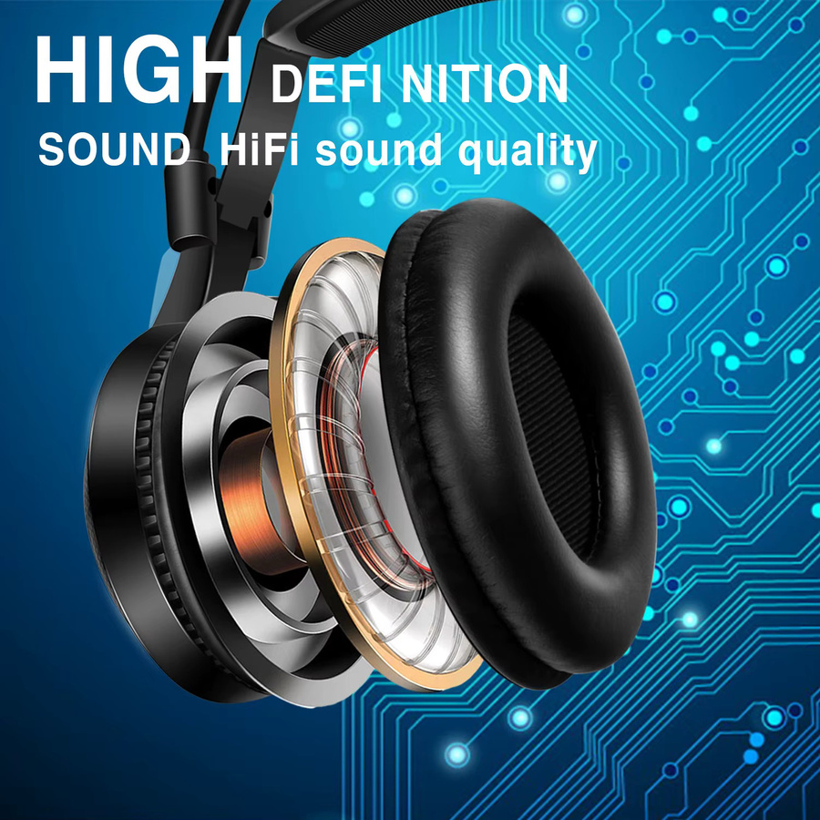 CATASSU Silent Disco Kabelloses Kopfhörerpaket mit Ultra-Low-Bass-Klangqualität und 500-m-Sender in Schwarz - Bild 2