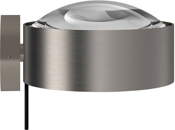 Top Light Puk! 160 Wall Avantgarde LED-Wandleuchte in Nickel matt und Glas matt mit klarer Linse, Warmweiß 2700K - Bild 1