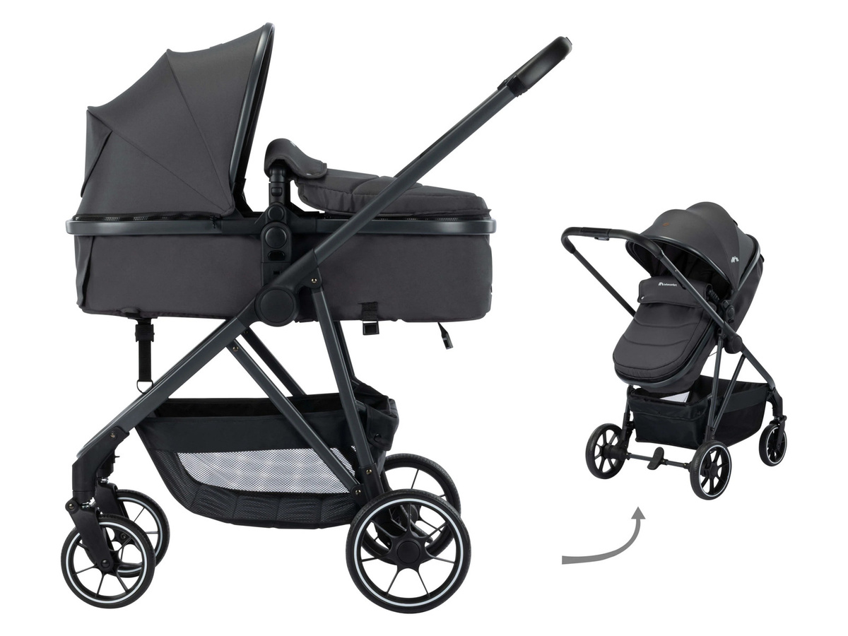 BEBECONFORT 3-in-1 Kinderwagen Brume Trio mit Babywanne, Sportsitz und Autokindersitz inklusive Regenschutz und Federung - Bild 2