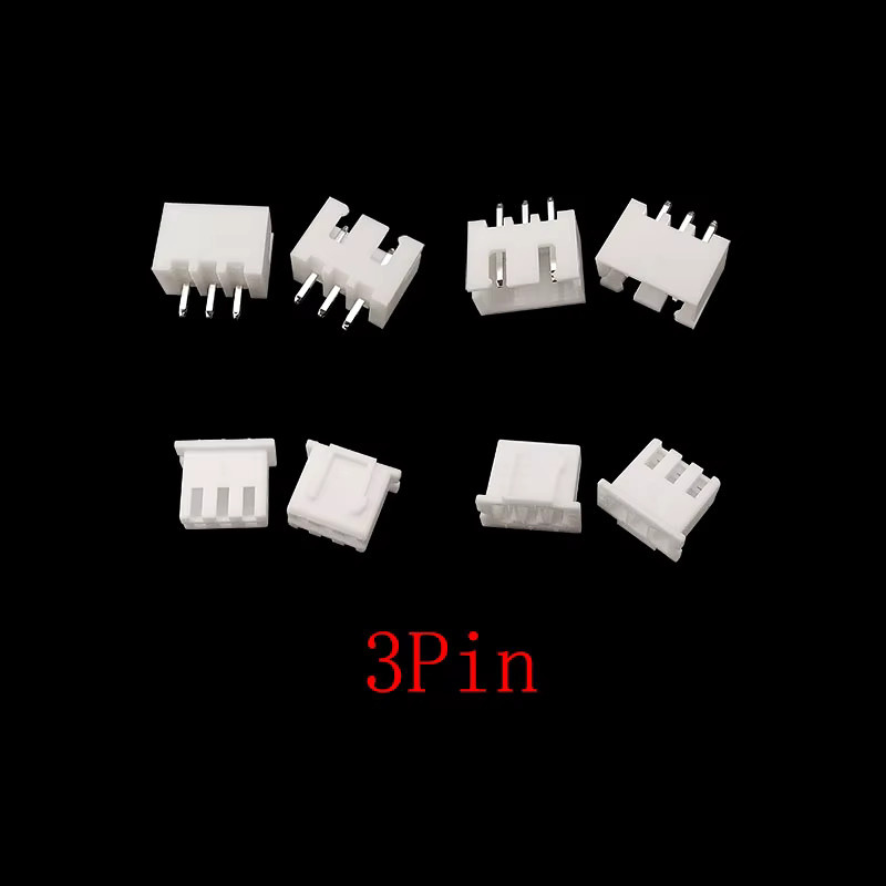 100 Stück JST XH 2,54mm Pitch Kunststoff Gehäuse Stecker und Buchsen Set in Weiß - Bild 2
