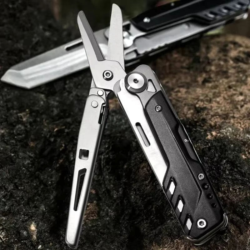 BHBT Multifunktions-EDC Multitool Mini Taschen-Klappmesser mit Schere und Schraubendreher in Silber - Bild 2