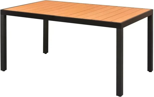 vidaXL Gartentisch aus WPC und Aluminium in Braun, B/T/H: 150 x 90 x 74 cm - Bild 1