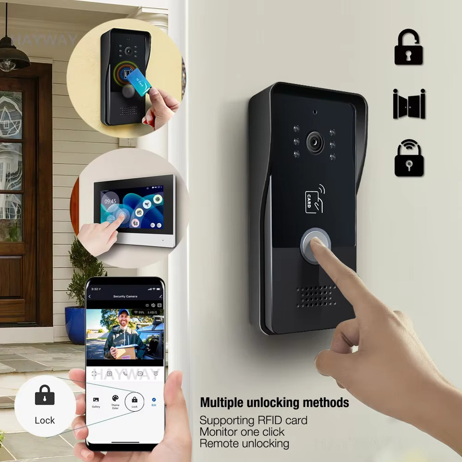 ZHHayway Tuya Wifi Video Türtelefon mit 7 Zoll Touchscreen und 1080P Kamera für dein Sicherheitssystem - Bild 5