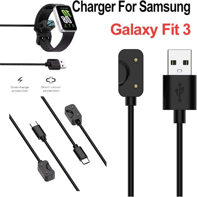 Samsung Galaxy Fit 3 Magnetisches USB-C Ladekabel in Schwarz - Bild 1