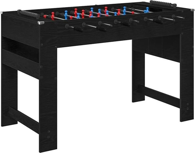 vidaXL Tischfußballtisch in Schwarzer Eiche, B/T/H: 125 x 60,5 x 80 cm - Bild 1