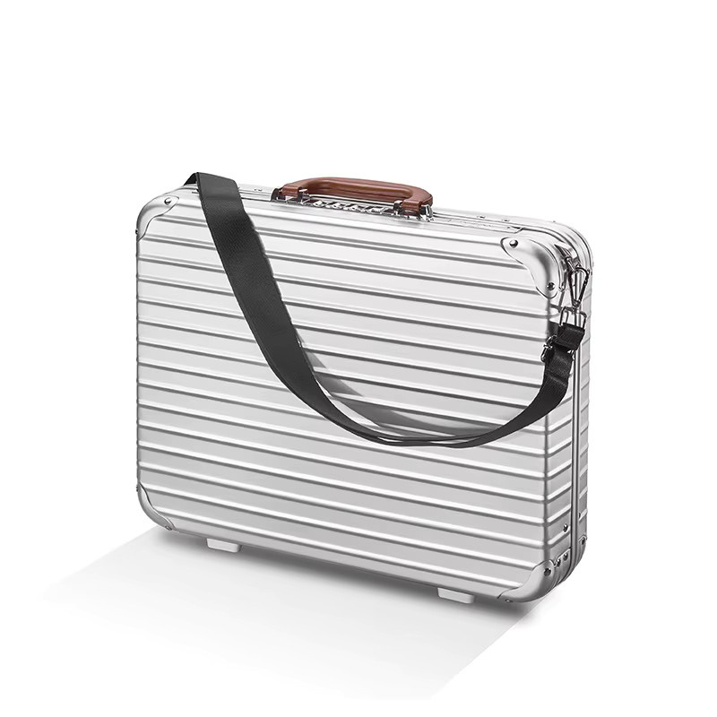 Business-Laptop-Koffer aus Aluminium-Magnesium-Legierung für Herren in Blau oder Silber - Bild 2