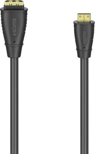 Hama HDMI-Kabeladapter Typ-C auf Typ-A in Schwarz - Bild 1