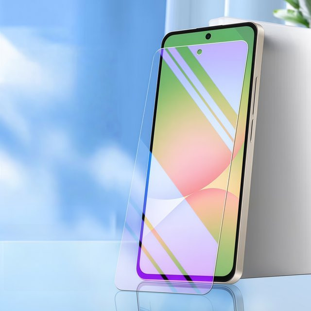 2 Stück Anti-Blaulicht Schutzfolie aus gehärtetem Glas für Samsung Galaxy A56 A55 A36 A35 A26 A16 A15, transparente Vollabdeckung zum Augenschutz - Bild 1